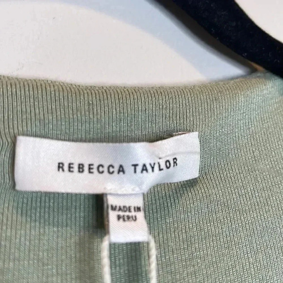 Rebecca Taylor Green Ruched TShirt Dress with lining - Picture 9 of 13